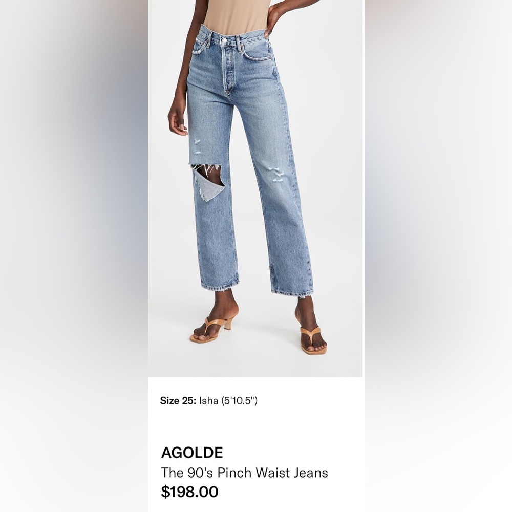 Agolde Distressed 90’s Pinch Waist Jean